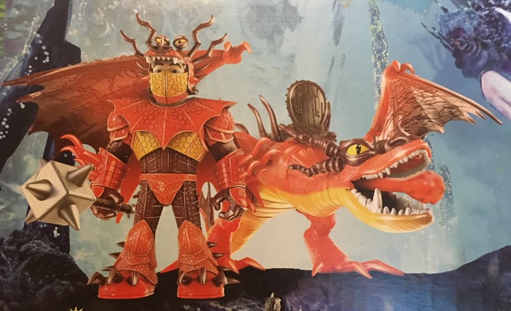 (Damaged) NO DRAGON !!!Snotlout & Hookfang - Spin Master (How to Train Your Dragon: 3”) action figure collectible [Barcode 778988162453] - Main Image 4