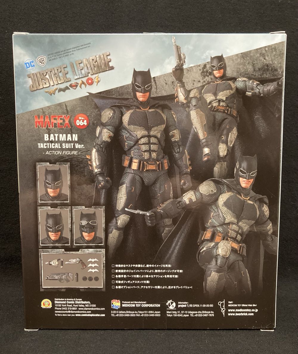 Batman tactical suit mafex 064 justice league 8900y 3400php surigaya - Medicom (Justice League ZS) action figure collectible [Barcode 4530956470641] - Main Image 2