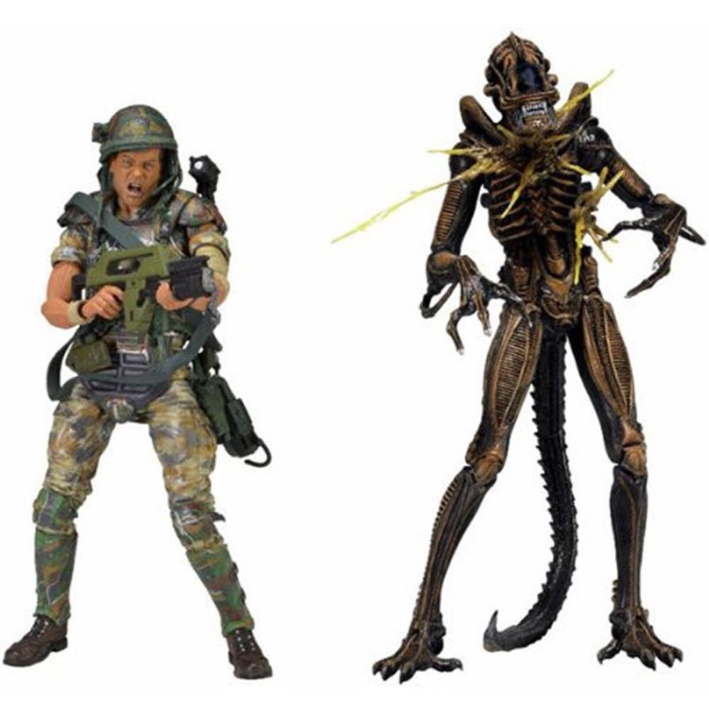Private William Hudson Vs Xenomorph Warrior - Neca (Alien) action figure collectible [Barcode 634482513972] - Main Image 2