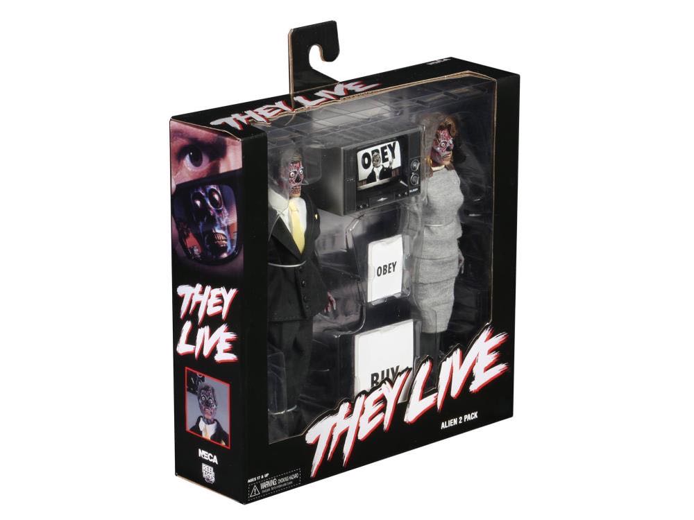 They Live Alien 2 Pack Retro Clothed - Neca (They Live) action figure collectible [Barcode 634482148952] - Main Image 3