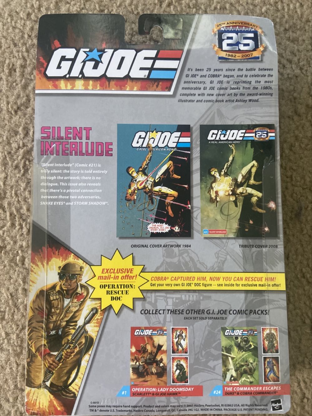 Comic Pack #21 | Silent Interlude - Hasbro (G.I. Joe: 25th Anniversary) action figure collectible [Barcode 653569284222] - Main Image 2