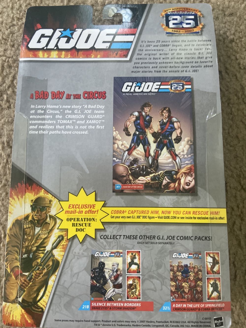 Comic Pack Tomax And Xamot - Hasbro (G.I. Joe 25th Anniversary) action figure collectible [Barcode 653569293439] - Main Image 2