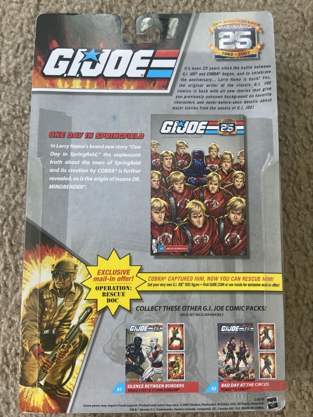 GI Joe Comic Pack #3: One Day in Springfield - Hasbro action figure collectible [Barcode 653569293422] - Main Image 2
