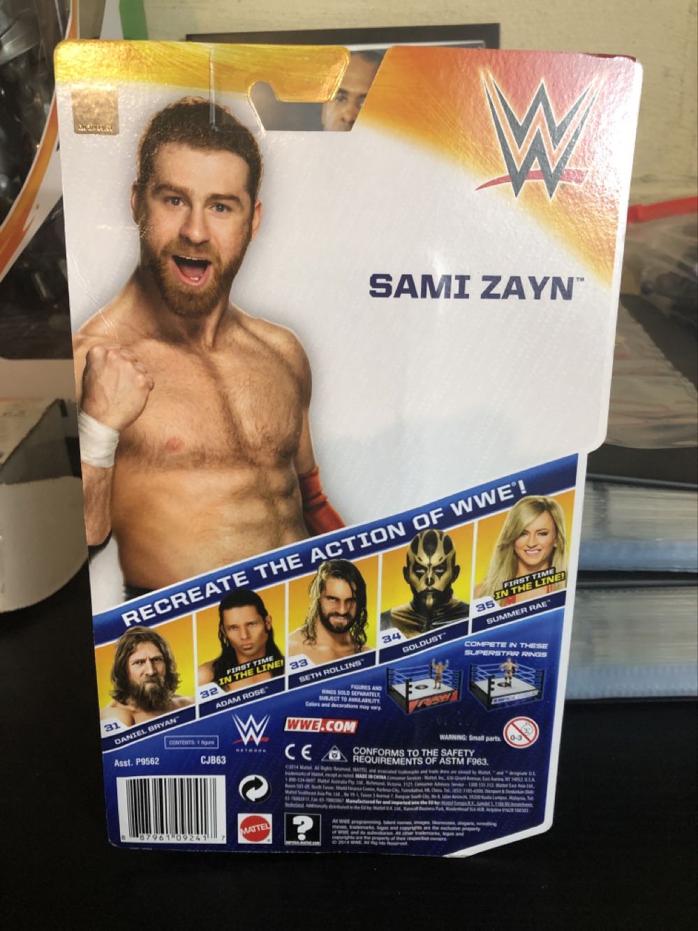 Sami Zayn WWE (Basic) - Mattel Wwe (Wwe Basic) action figure collectible [Barcode 887961092417] - Main Image 2