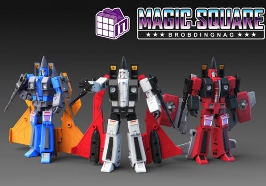 Jet Fighter Team 3-Pack: Assault (Thrust), Engine (Ramjet) & Perish (Dirge) - Magic Square (The Transformers) action figure collectible - Main Image 2