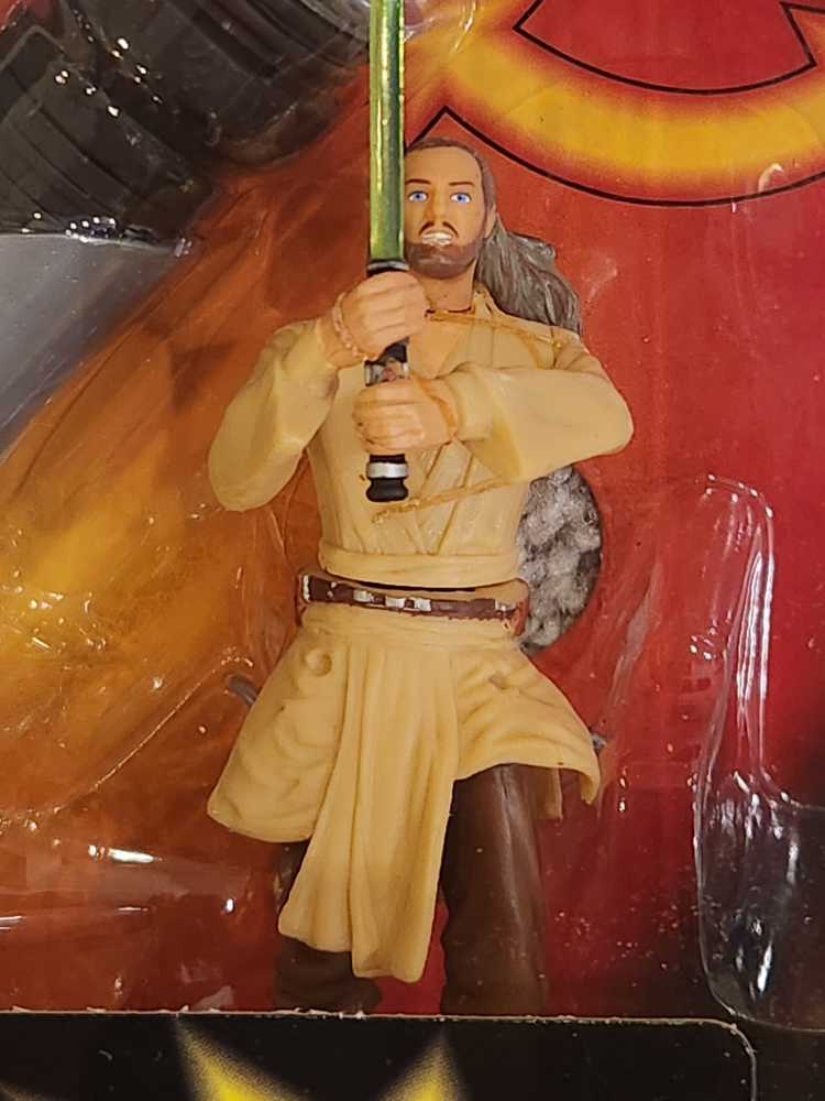 Qui-Gon Jinn (Deluxe) - Hasbro (Star Wars: Phantom Menance Episode 1) action figure collectible [Barcode 076281841489] - Main Image 3