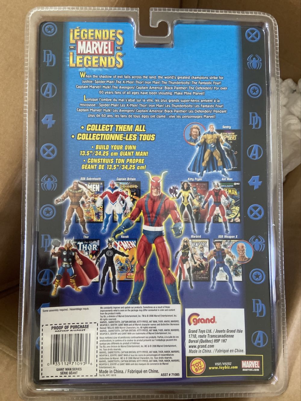 Toybiz Marvel Legends Giant-Man BAF Weapon X AoA (Variant)  - ToyBiz - Marvel (Marvel Legends - Giant Man Series) action figure collectible [Barcode 035112710936] - Main Image 2