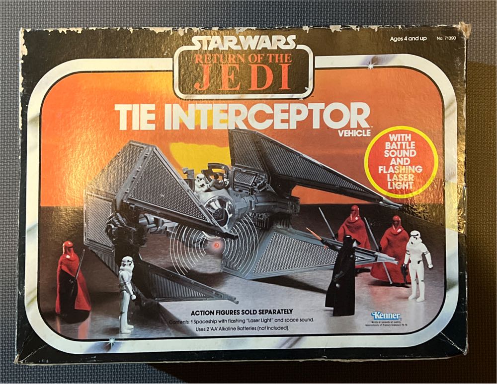 TIE Interceptor Vehicle (With Battle Sound And Flashing Laser Light) - Kenner (Return Of The Jedi (Vehicles)) action figure collectible [Barcode 076281713908] - Main Image 2