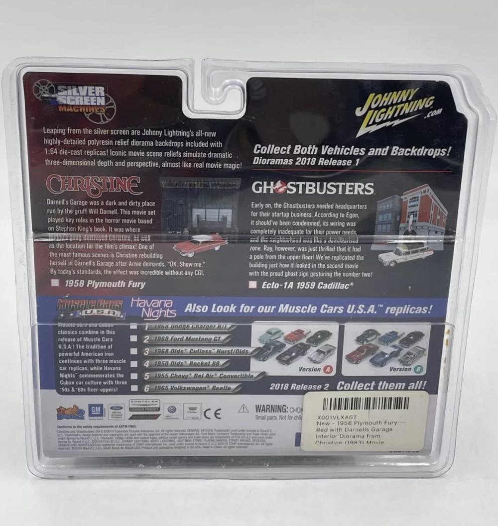 Christine 1958 Plymouth Fury Darnell’s Garage - Johnny Lightning (Christine) action figure collectible [Barcode 849398025697] - Main Image 2