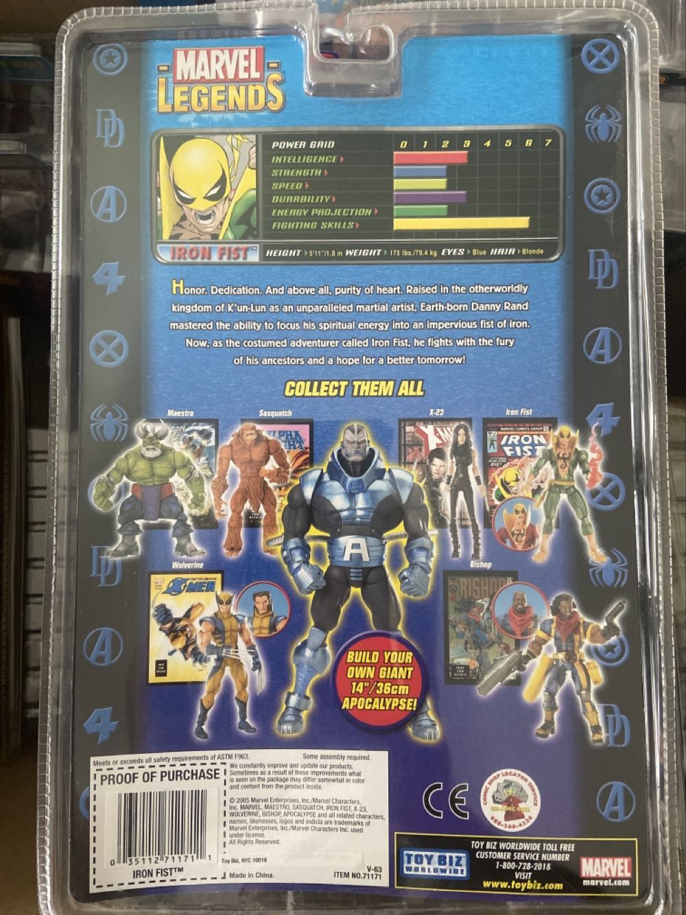 Marvel Legends Toybiz Iron Fist - ToyBiz - Marvel (Marvel Legends - Apocalypse Series) action figure collectible [Barcode 035112711711] - Main Image 2