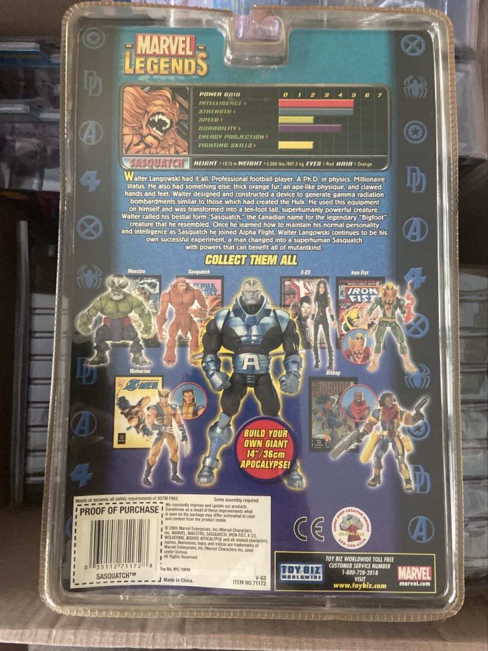 Marvel Legends Apocalypse Series Sasquatch - ToyBiz - Marvel (Marvel Legends - Apocalypse Series) action figure collectible [Barcode 035112711728] - Main Image 2