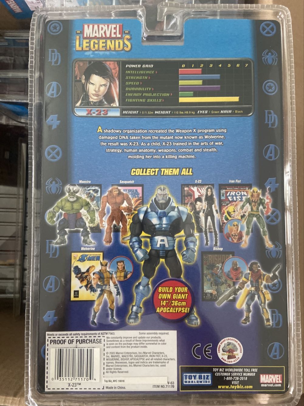 X-23 Purple Variant - Toy Biz (Marvel Legends) (Marvel Legends - Apocalypse Series) action figure collectible [Barcode 035112711704] - Main Image 2