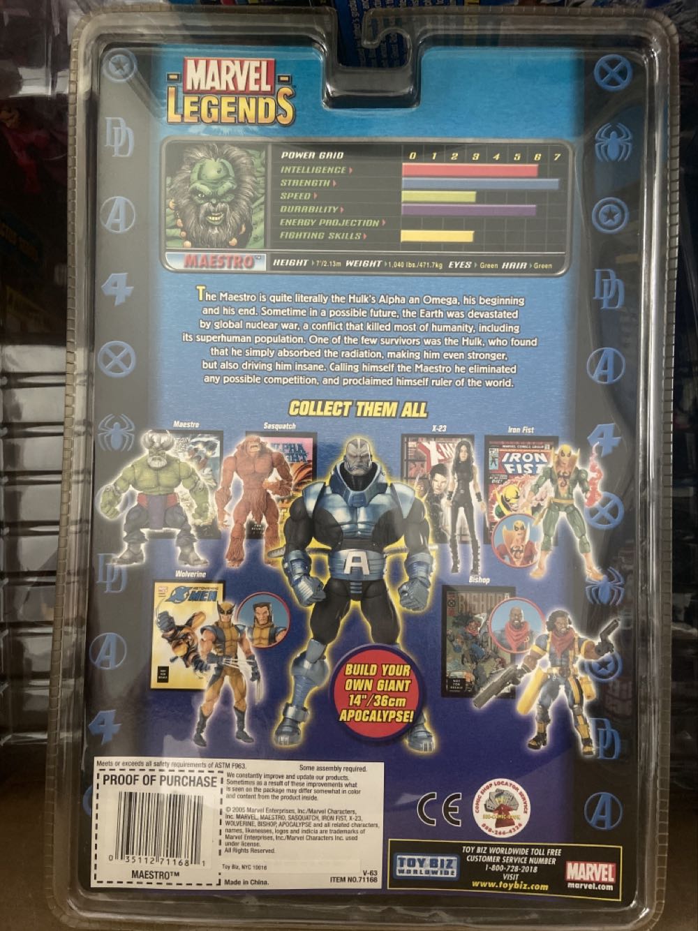 Maestro Hulk - Apocalypse Wave - Toy Biz (Marvel Legends) (Marvel Legends (BAF - Apocalypse)) action figure collectible [Barcode 035112711681] - Main Image 2
