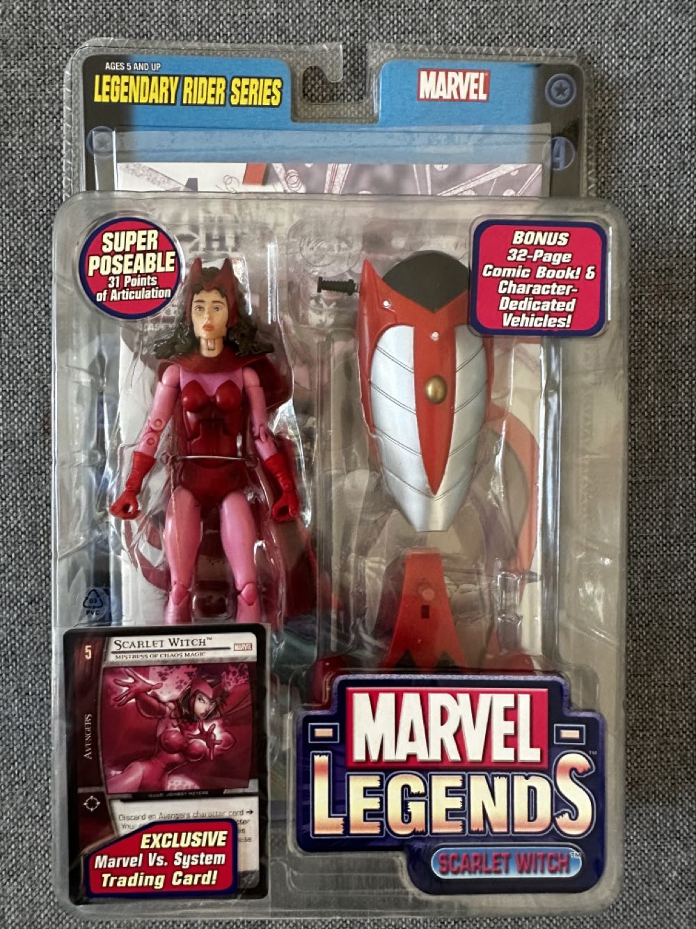Scarlet Witch - ToyBiz - Marvel (Marvel Legends Legendary Riders) action figure collectible [Barcode 086892711637] - Main Image 3
