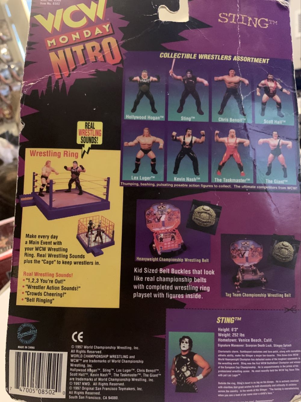 Sting - World Championship Wrestling Inc. (WCW Monday Nitro) action figure collectible [Barcode 747005085020] - Main Image 2