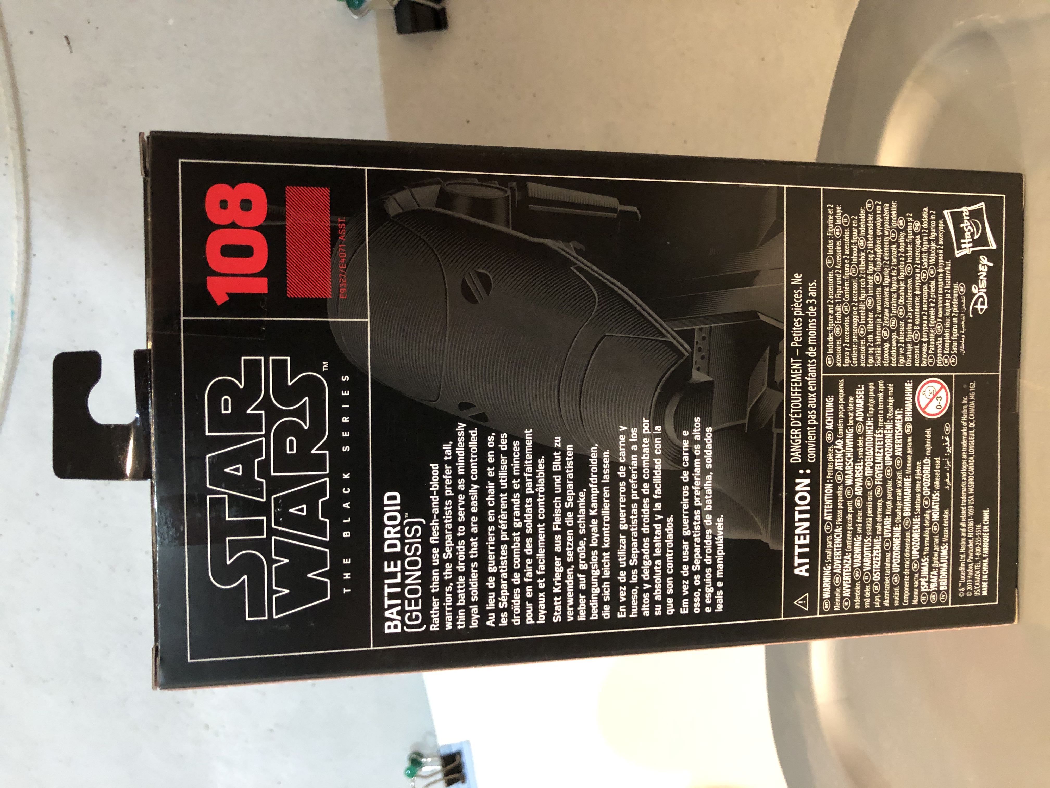 Battle Droid•Geonosis•#108 - Hasbro (Star Wars Episode II Attack of the Clones) action figure collectible [Barcode 630509954018] - Main Image 3