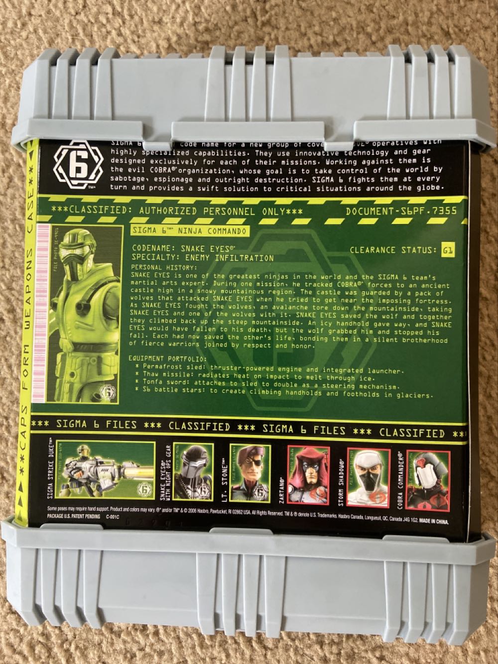 G.I. Joe Sigma 6 Snake Eyes With Timber - Hasbro (G.I. Joe - Sigma6) action figure collectible [Barcode 653569160496] - Main Image 2
