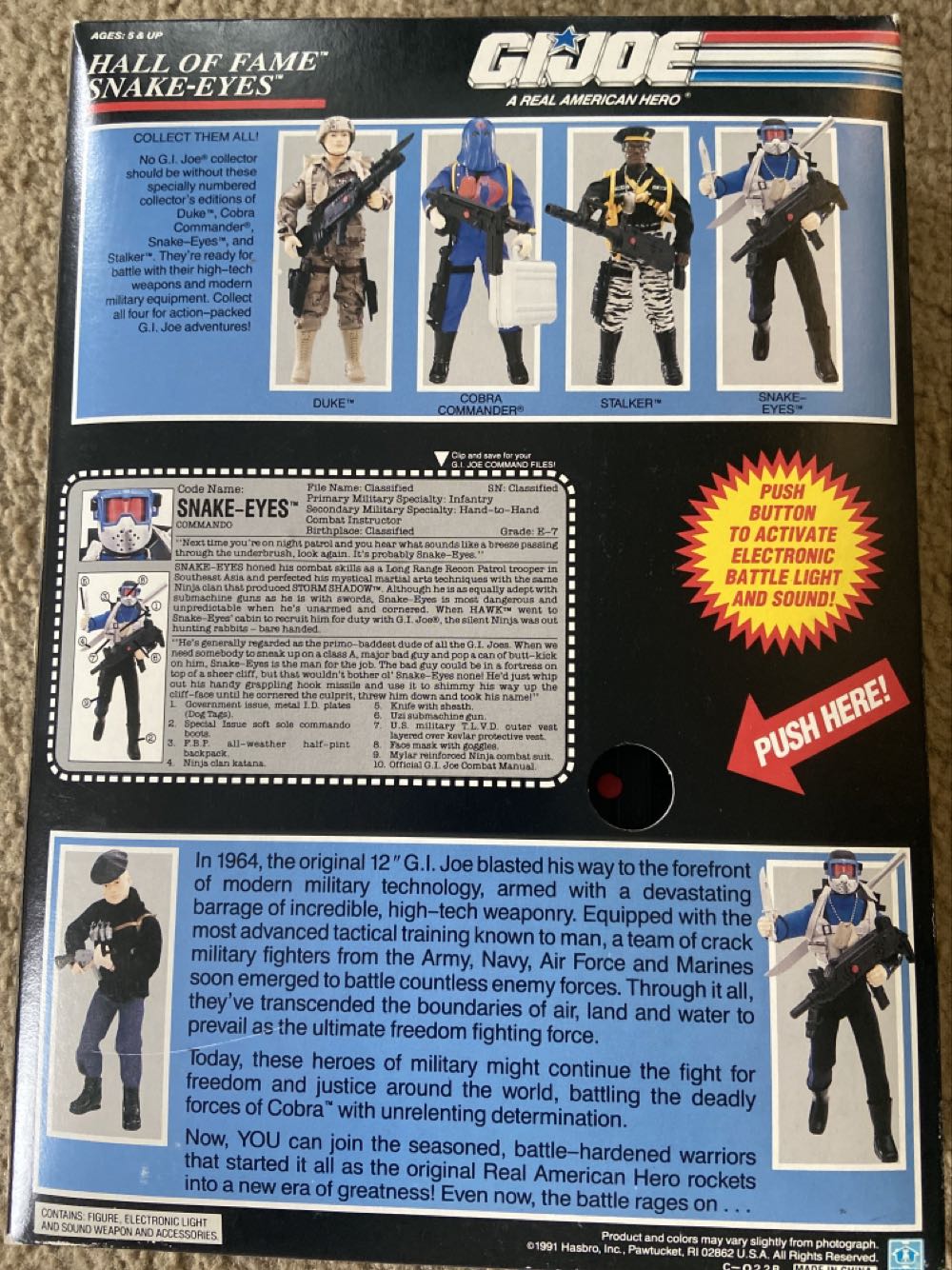 Snake Eyes [v1] - Hasbro (G.I. Joe: 12” Figures: Hall Of Fame) action figure collectible [Barcode 038976068281] - Main Image 2