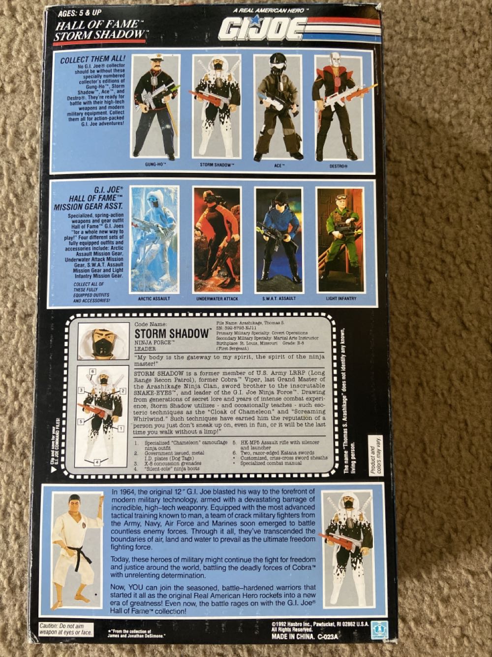 Storm Shadow [v1] - Hasbro (G.I. Joe: 12” Figures: Hall Of Fame) action figure collectible [Barcode 038976068489] - Main Image 2