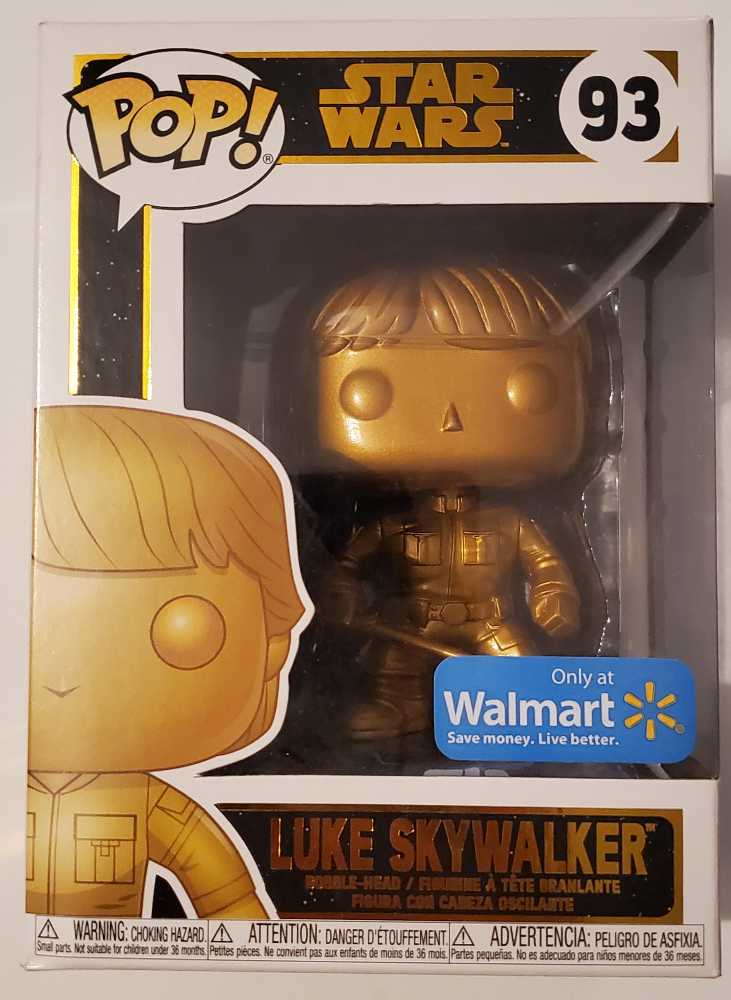 93 Luke Skywalker (Gold Metallic) - Star Wars - Funko (Funko Pop!) action figure collectible [Barcode 889698430166] - Main Image 2