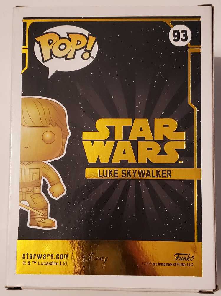 93 Luke Skywalker (Gold Metallic) - Star Wars - Funko (Funko Pop!) action figure collectible [Barcode 889698430166] - Main Image 4