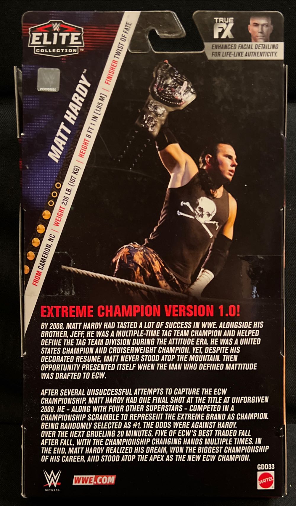 Matt Hardy - Mattel (WWE Ringside Exclusive) action figure collectible [Barcode 887961740301] - Main Image 2