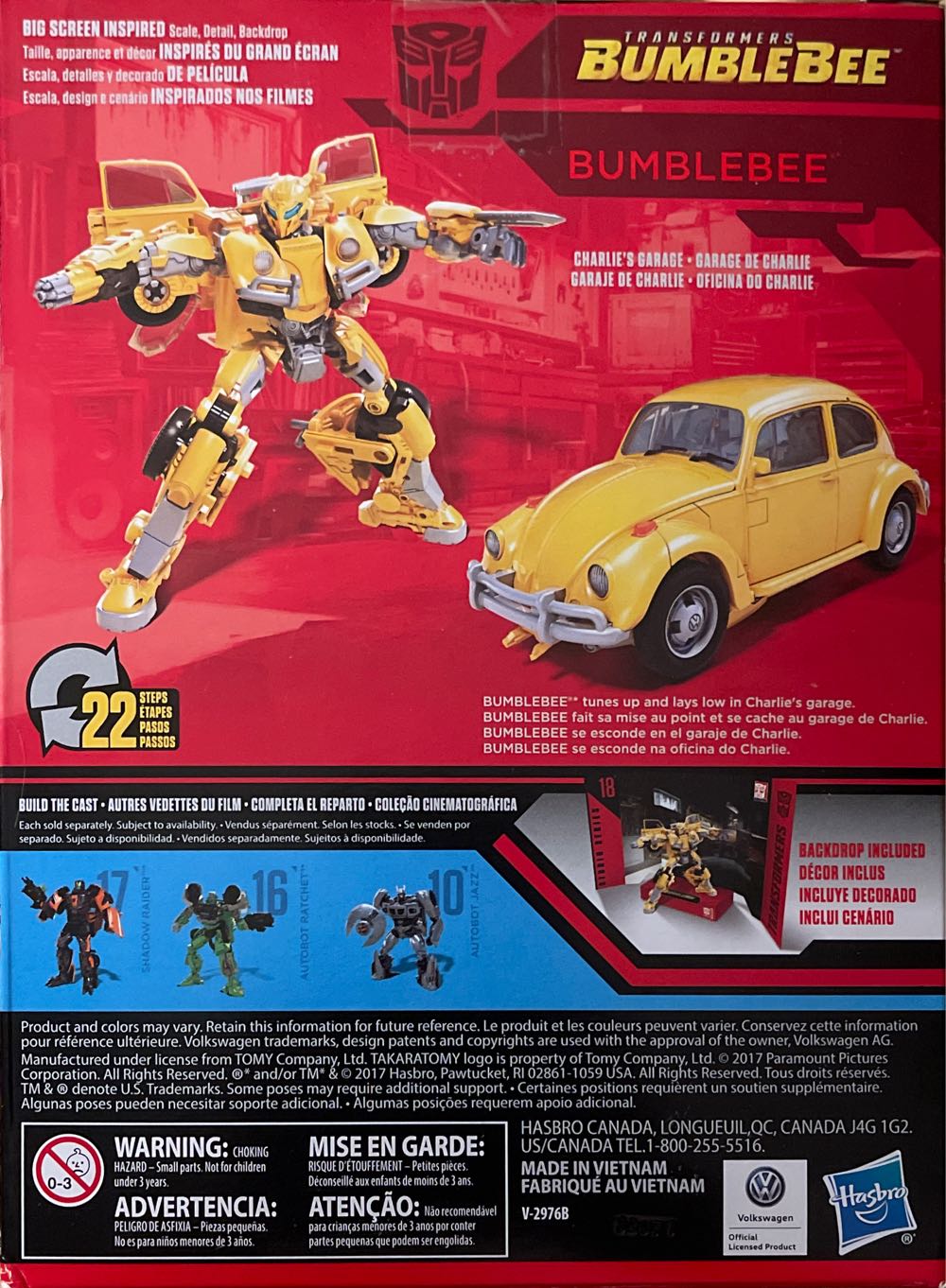 Bumblebee - Hasbro / Takara Tomy (Transformers Studio Series) action figure collectible [Barcode 630509707577] - Main Image 4