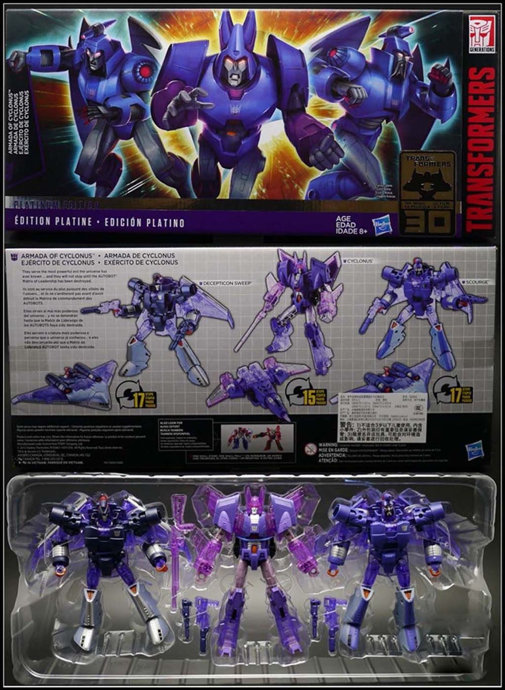 Transformers Platinum Edition Cyclonus, Scourge, Sweep Armada of Cyclonus 3-Pack - Hasbro (The Transformers: The Movie) action figure collectible [Barcode 630509387632] - Main Image 4