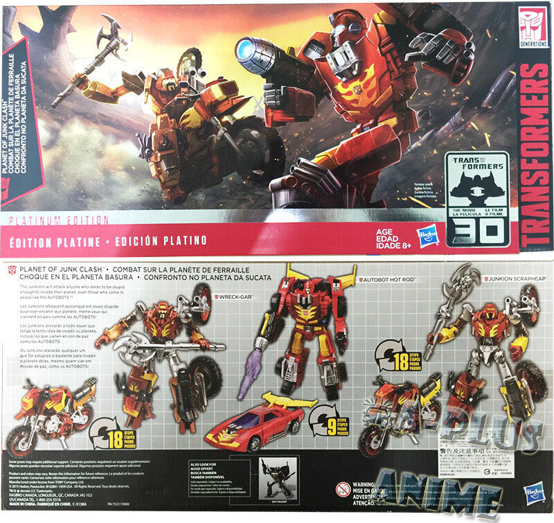 Transformers Platinum Edition Wreck-Gar, Hot Rod, and Junkion Scrapheap Planet Of Junk Clash - Hasbro (Platinum Edition) action figure collectible [Barcode 5010994940942] - Main Image 4