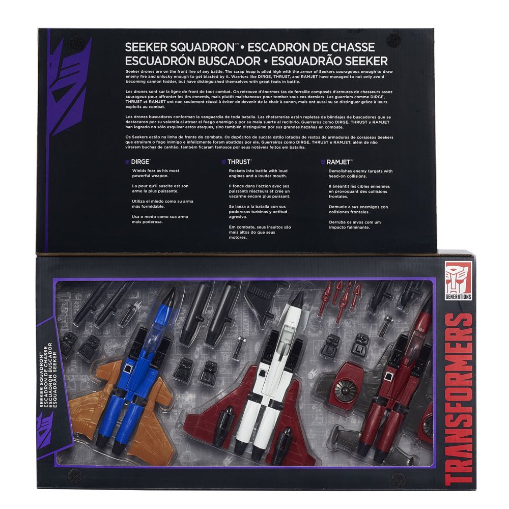 Seeker Squadron - Dirge, Thrust, and Ramjet - Hasbro (Platinum Edition) action figure collectible [Barcode 5010994898359] - Main Image 2