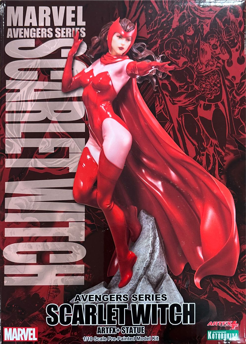 Scarlet Witch: Marvel ARTFX Kotobukiya Statue - Kotobukiya (Marvel Avengers Series) action figure collectible [Barcode 190526012455] - Main Image 4