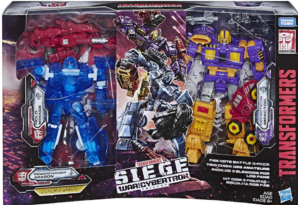 War for Cybertron Siege Amazon Exclusive: Holo Mirage, Powerdasher Aragon, & Decepticon Impactor - Hasbro / Takara (Transformers Siege) action figure collectible - Main Image 1