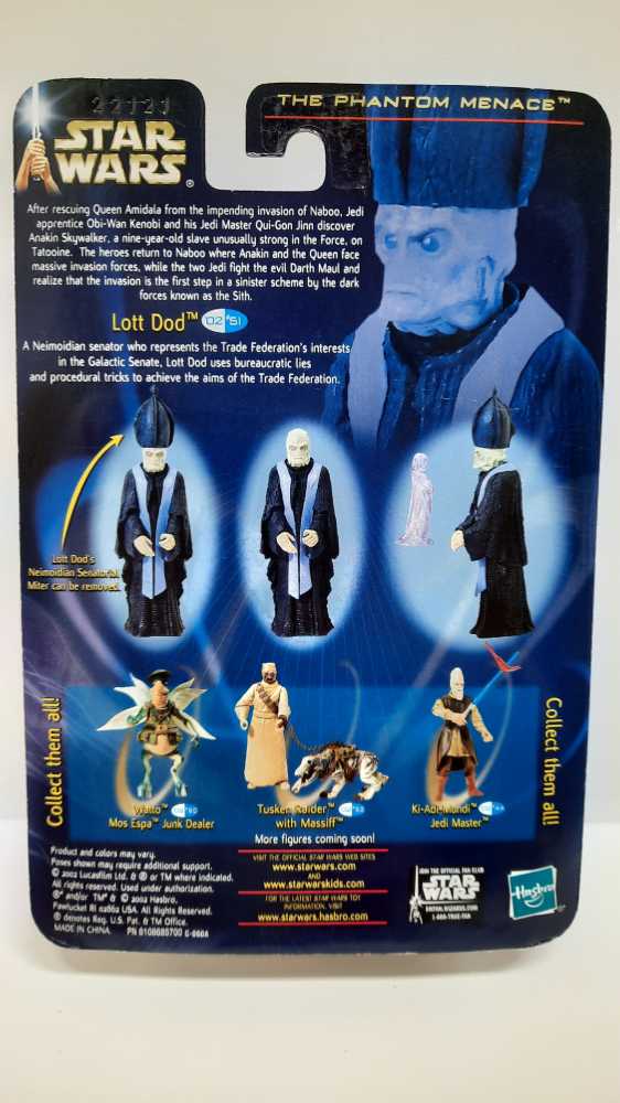 Lott Dod (NeimoidianSenator) #02/51 - Hasbro (Star Wars Saga 2002-2004) action figure collectible [Barcode 076930849132] - Main Image 2