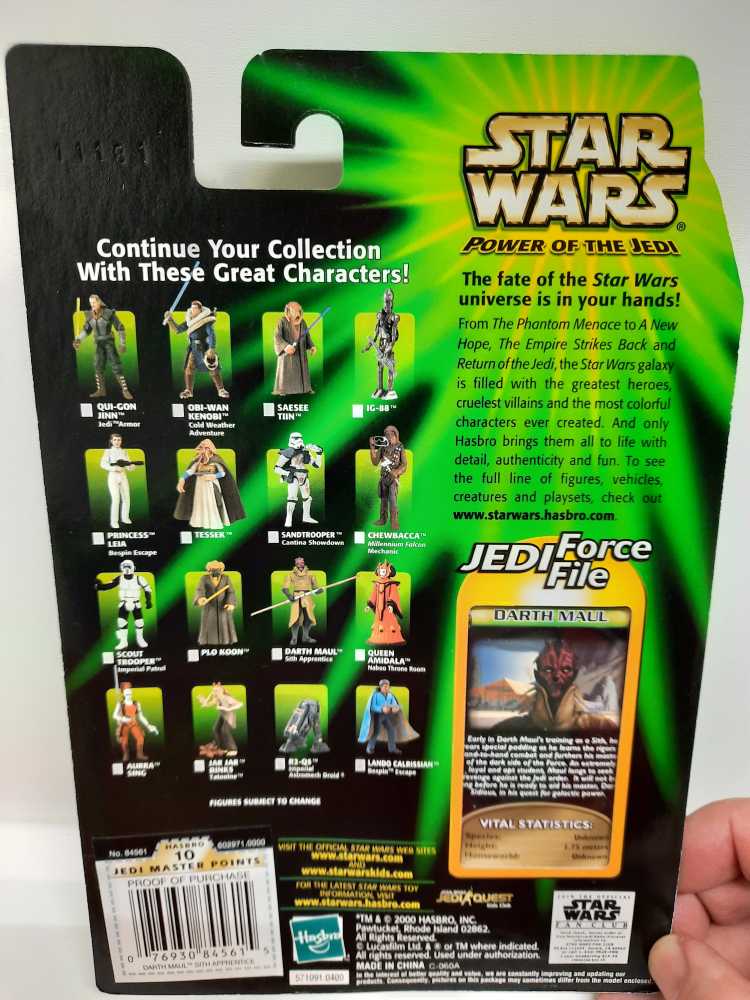 Darth Maul (Sith Apprentice) - Hasbro (Star Wars: Power of the Jedi: 3”) action figure collectible [Barcode 076930845615] - Main Image 2