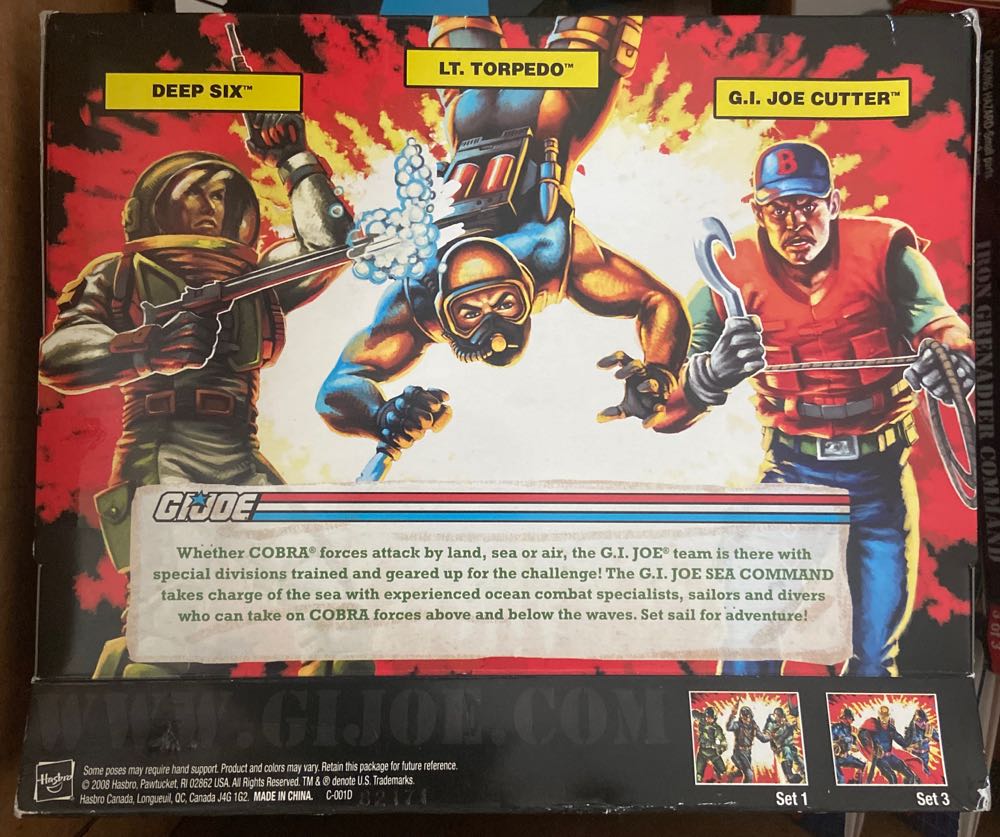 G.I. Joe - Set 2 of 3 G.I. Joe Sea Command - Hasbro (G.I. Joe - 3 Pack) action figure collectible [Barcode 653569361459] - Main Image 2