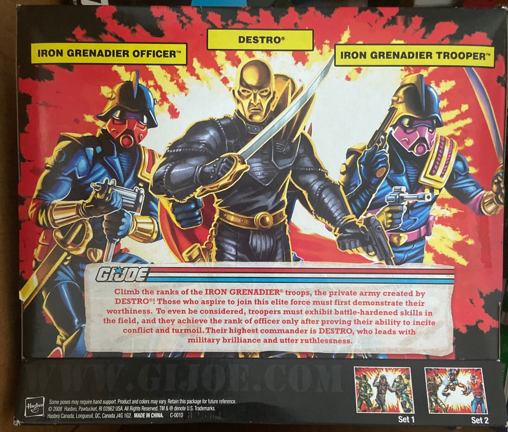 G.I. Joe - Set 3 of 3 Iron Grenadier Command 3 Pack - Hasbro (G.I. Joe - 3 Pack) action figure collectible [Barcode 653569361466] - Main Image 2