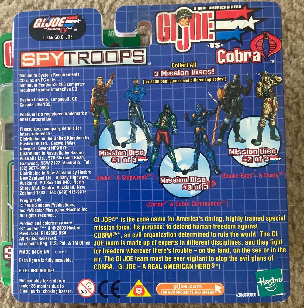 GIJoe Spy Troops Dusty - Hasbro (G.I. Joe - SpyTroops) action figure collectible [Barcode 076930554364] - Main Image 2