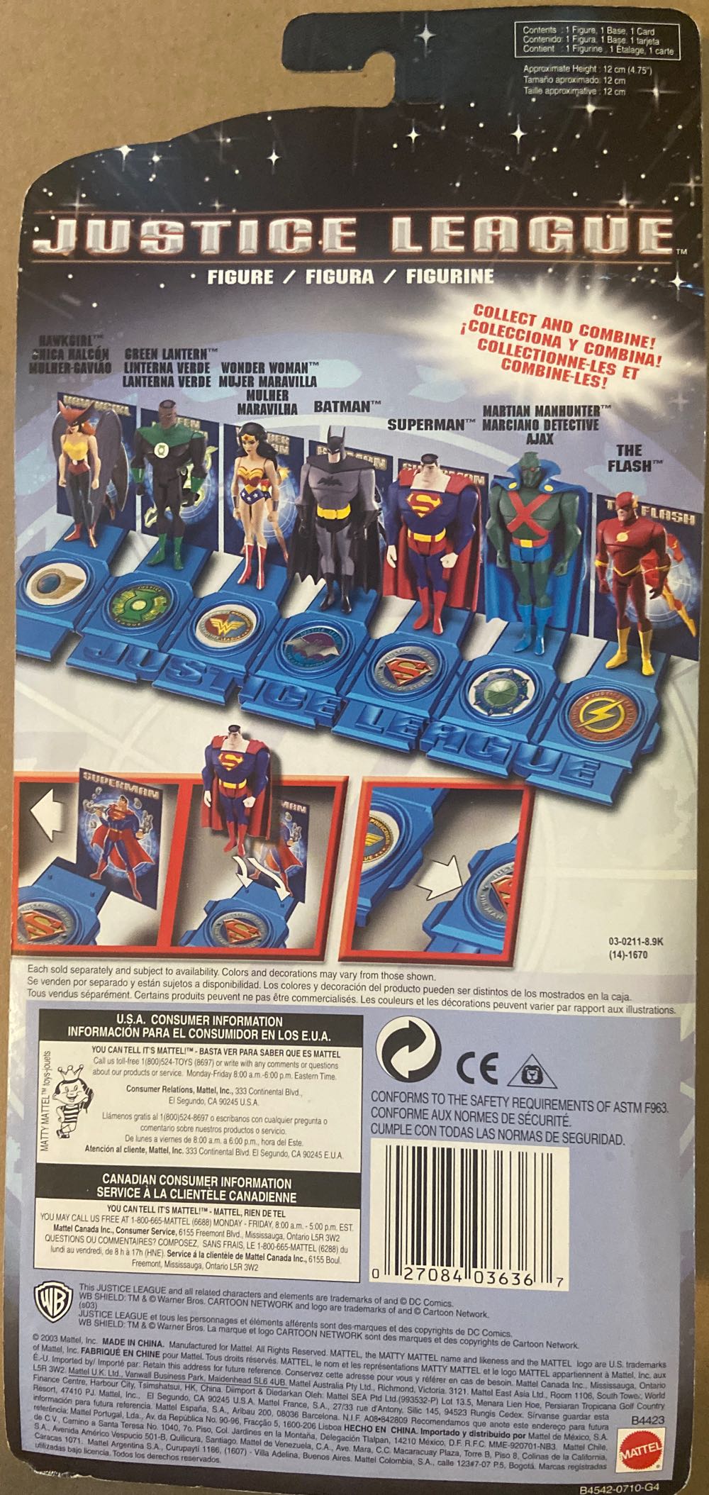 Justice League - Mattel (Justice League Animated) action figure collectible [Barcode 027084036367] - Main Image 2