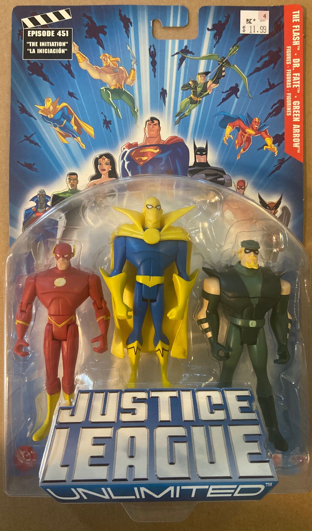 Justice League Unlimited: E.451 “The Initiation” 3-Pack - Mattel / DC Universe (Justice League Unlimited) action figure collectible [Barcode 027084219999] - Main Image 1