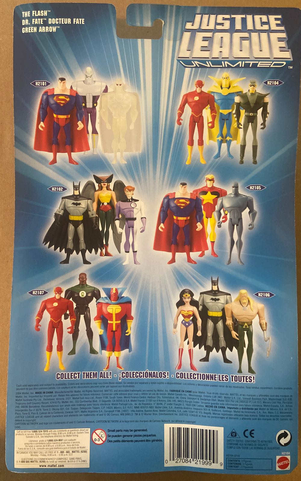 Justice League Unlimited: E.451 “The Initiation” 3-Pack - Mattel / DC Universe (Justice League Unlimited) action figure collectible [Barcode 027084219999] - Main Image 2