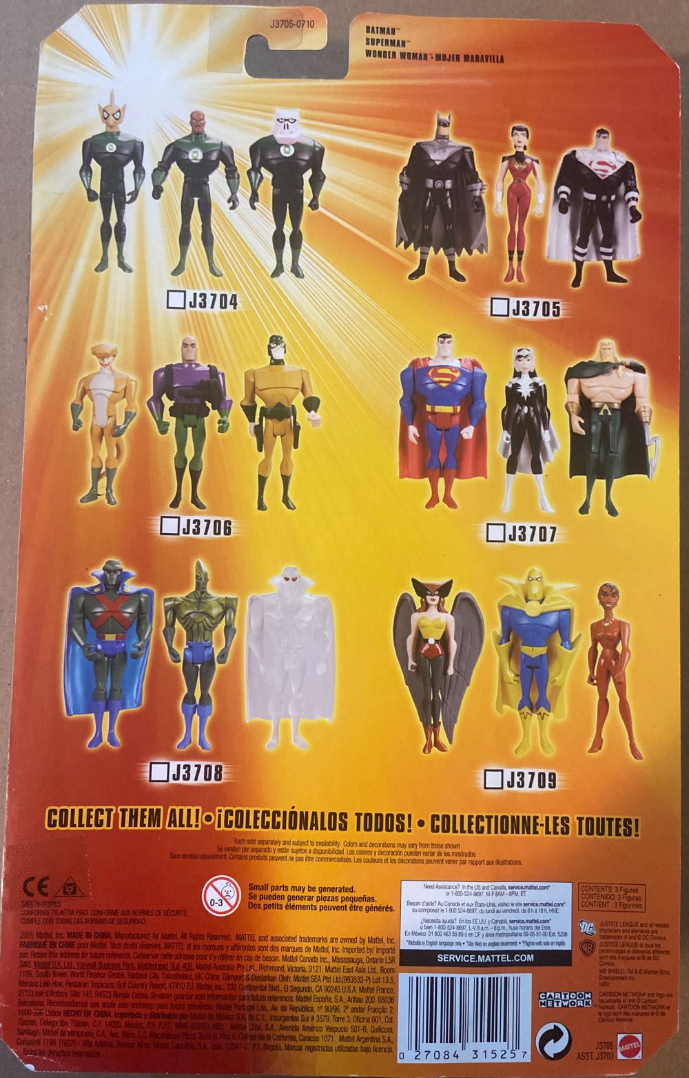JLU: Superman, Wonder Woman, Batman - Mattel (Justice League Unlimited) action figure collectible [Barcode 027084315257] - Main Image 2