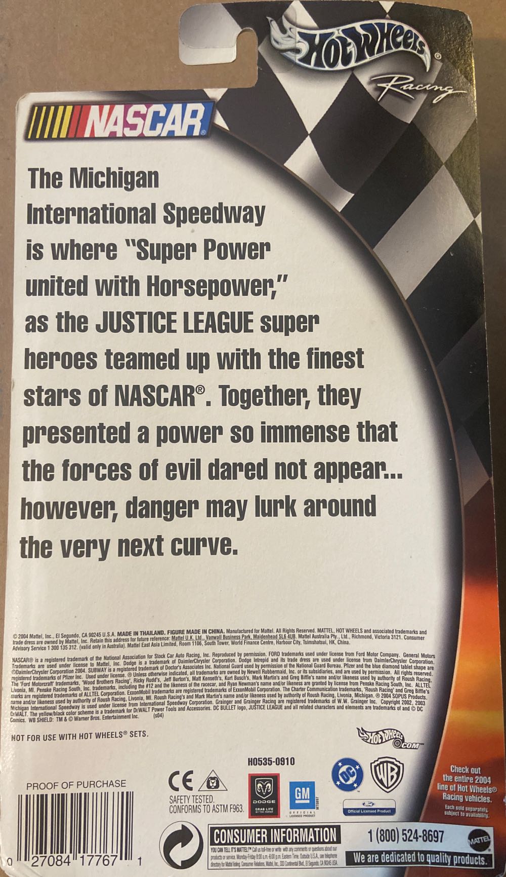 Justice League/Hot Wheels: Martian Manhunter / Matt Kenseth - Mattel (Justice League / Hot Wheels) action figure collectible [Barcode 027084177671] - Main Image 2