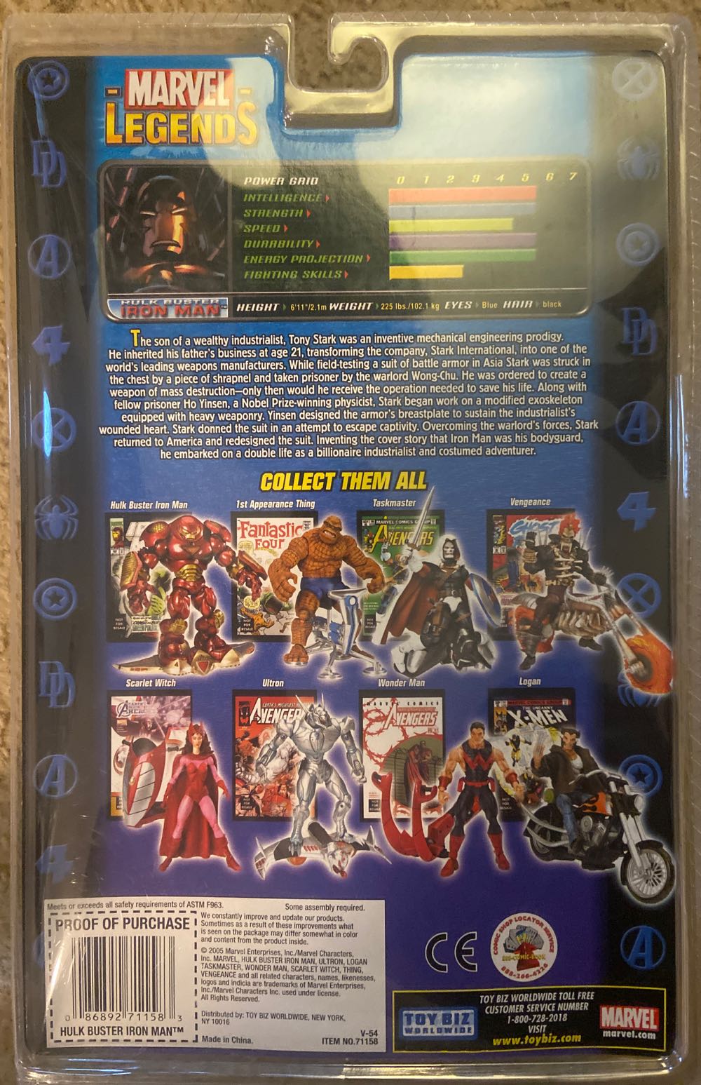 Toybiz Marvel Legends Legendary Riders Series Hulk Buster Iron Man - ToyBiz - Marvel (Marvel Legends Legendary Riders) action figure collectible [Barcode 086892711583] - Main Image 2