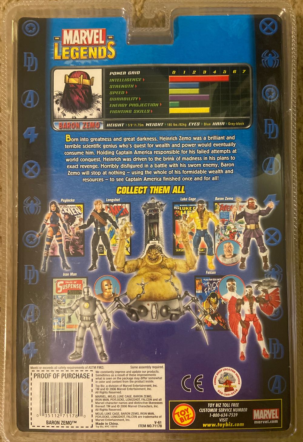 Marvel Legends Mojo Series Baron Zemo - ToyBiz - Marvel (Marvel Legends - Mojo Series) action figure collectible [Barcode 035112711780] - Main Image 2