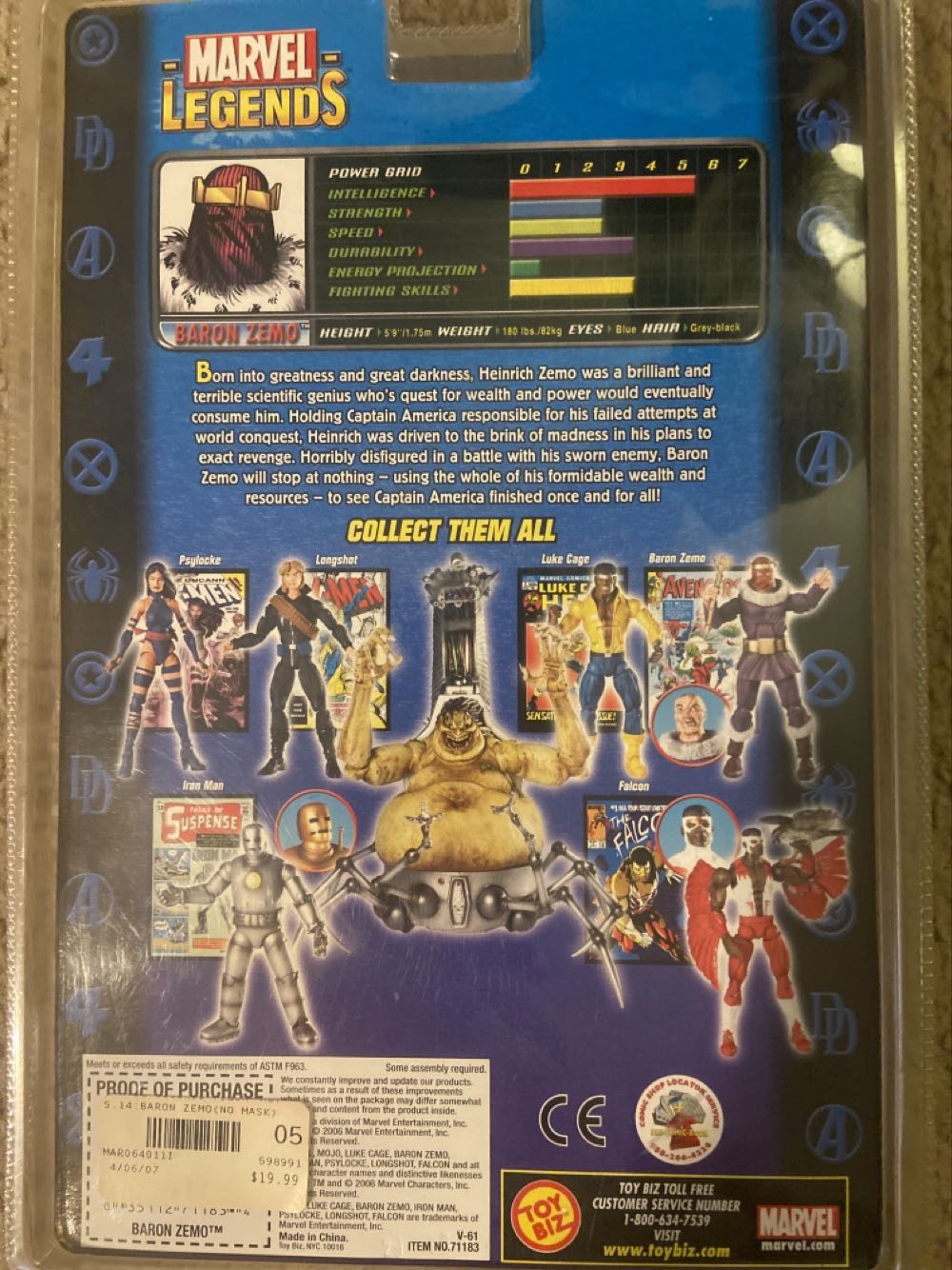 Marvel Legends Baron Zemo (Variant) - ToyBiz - Marvel (Marvel Legends - Mojo Series) action figure collectible [Barcode 5989915] - Main Image 2