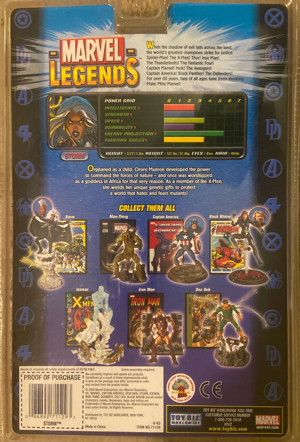 Storm - Hasbro (Marvel: Legends: 6”) action figure collectible [Barcode 086892711293] - Main Image 2