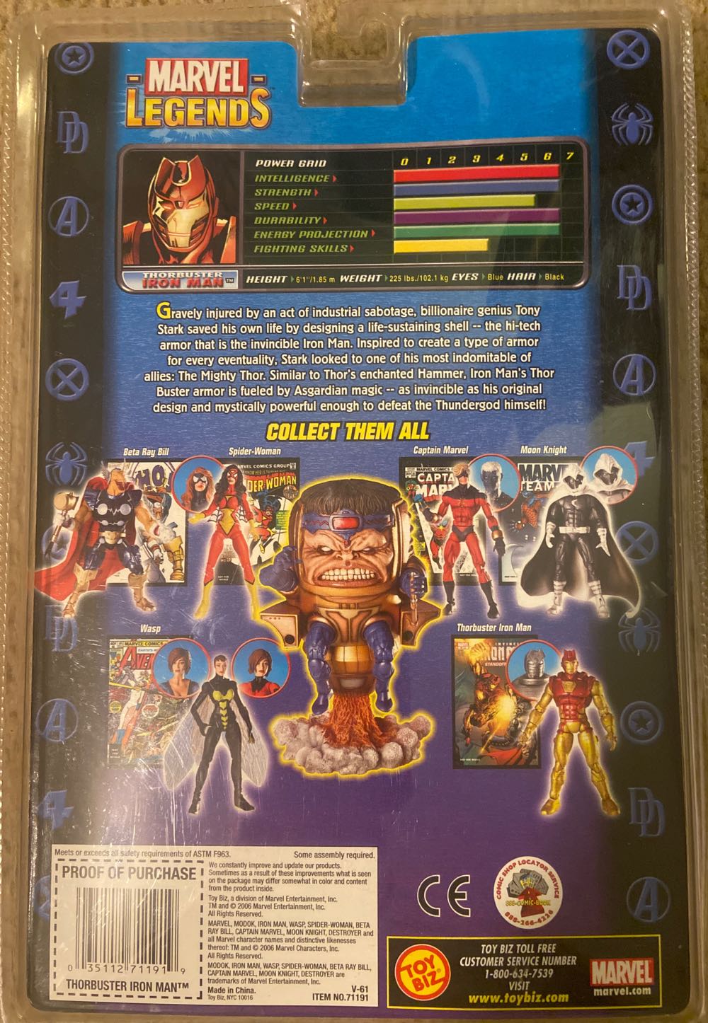 Iron Man (Thorbuster) - ToyBiz - Marvel (Marvel: Legends: 6”) action figure collectible [Barcode 035112711919] - Main Image 2