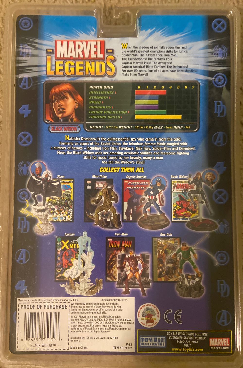 Toybiz Marvel Legends Series VIII Black Widow  - ToyBiz - Marvel (Marvel Legends - Comic Series) action figure collectible [Barcode 086892711323] - Main Image 2