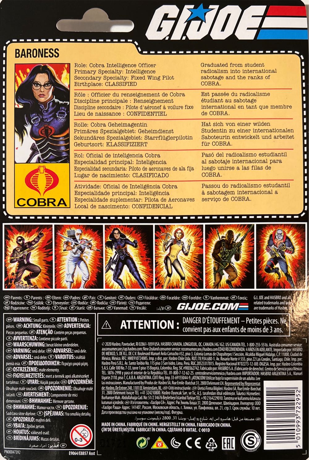 G.I.Joe-Baroness - Hasbro (G.I.Joe-Retro Collection) action figure collectible [Barcode 5010993722952] - Main Image 2