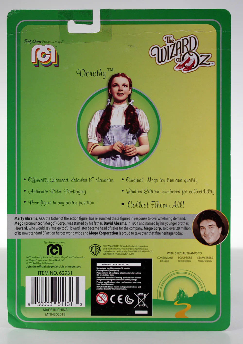 Dorothy - MEGO Corp. (The Wizard Of Oz (1939)) action figure collectible [Barcode 850003511313] - Main Image 3